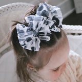 Cow Print Ruffle Clip