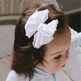 White Ruffle Clip