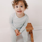Green Stripe Long sleeve PJ Set