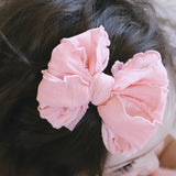 Peachy Coral Ruffle Clip