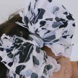 Cow Print Ruffle Headband