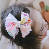 Watercolor Floral Ruffle Clip