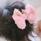 Peachy Coral Ruffle Clip
