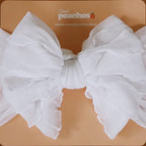White Ruffle Headband