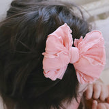 Peachy Coral Ruffle Clip