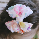 Watercolor Floral Ruffle Clip