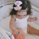 Watercolor Floral Ruffle Clip